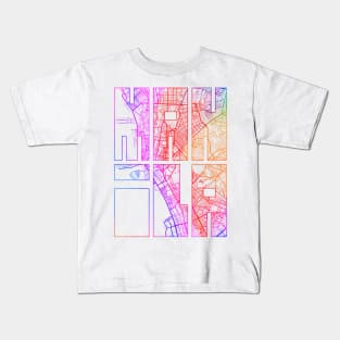 Manila, Philippines City Map Typography - Colorful Kids T-Shirt